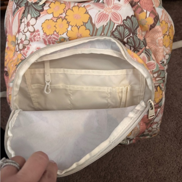 Roxy Floral Backpack - Pink, Yellow, and White